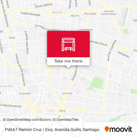 Pd667-Ramón Cruz / Esq. Avenida Quilín map