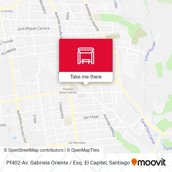 Pf402-Av. Gabriela Oriente / Esq. El Capitel map