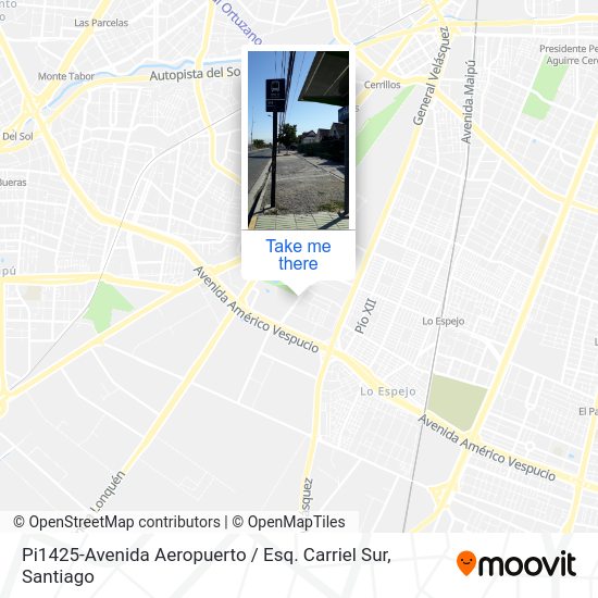 Mapa de Pi1425-Avenida Aeropuerto / Esq. Carriel Sur
