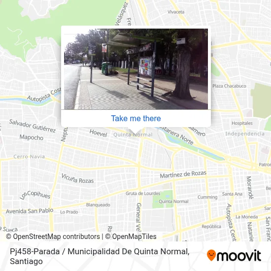 Pj458-Parada / Municipalidad De Quinta Normal map