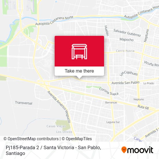 Pj185-Parada 2 / Santa Victoria - San Pablo map