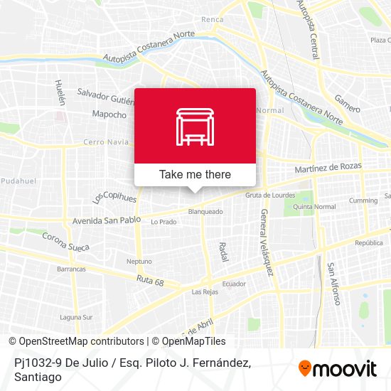 Pj1032-9 De Julio / Esq. Piloto J. Fernández map