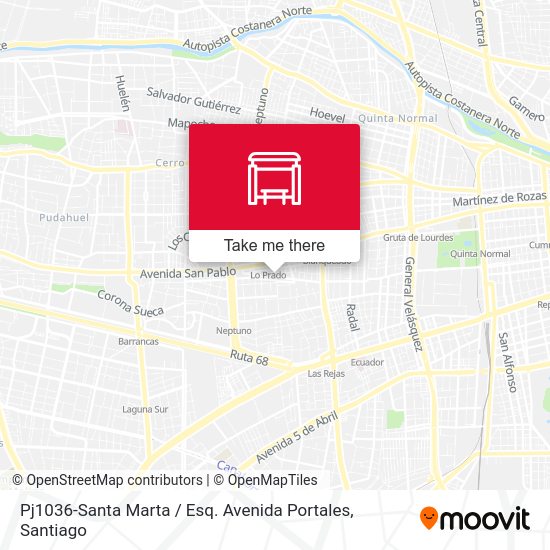 Mapa de Pj1036-Santa Marta / Esq. Avenida Portales