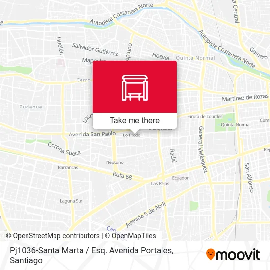 Pj1036-Santa Marta / Esq. Avenida Portales map