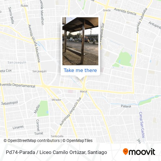 Pd74-Parada / Liceo Camilo Ortúzar map