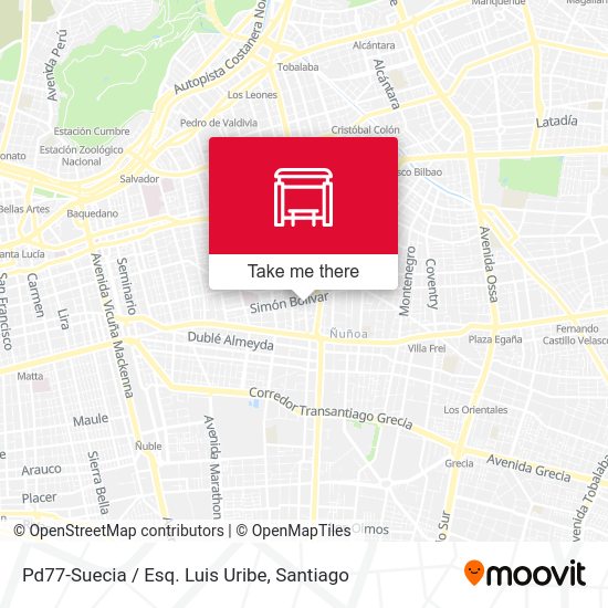 Mapa de Pd77-Suecia / Esq. Luis Uribe