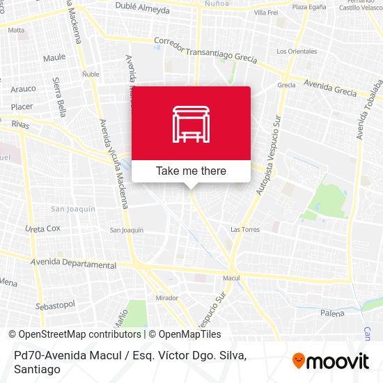 Pd70-Avenida Macul / Esq. Víctor Dgo. Silva map