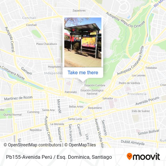 Pb155-Avenida Perú / Esq. Dominica map