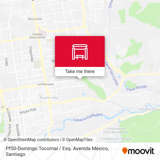 Pf50-Domingo Tocornal / Esq. Avenida México map