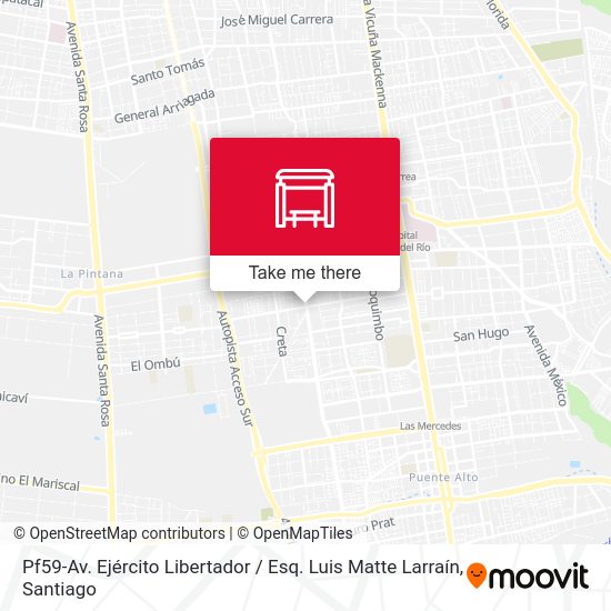 Pf59-Av. Ejército Libertador / Esq. Luis Matte Larraín map