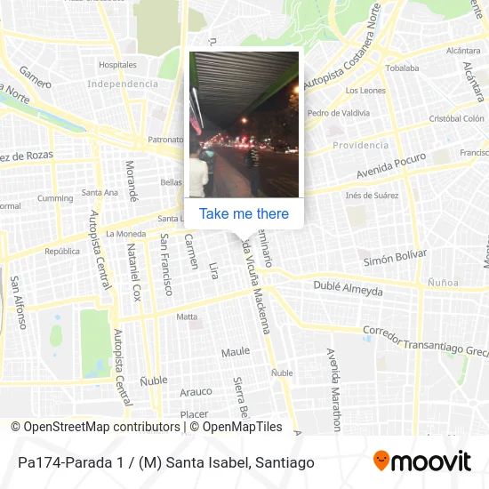 Pa174-Parada 1 / (M) Santa Isabel map