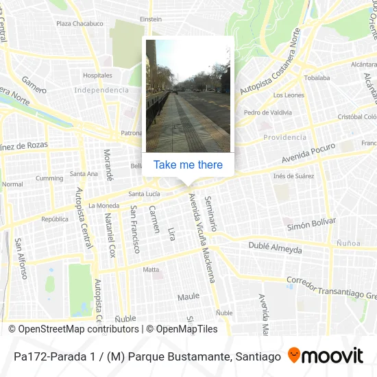Pa172-Parada 1 / (M) Parque Bustamante map