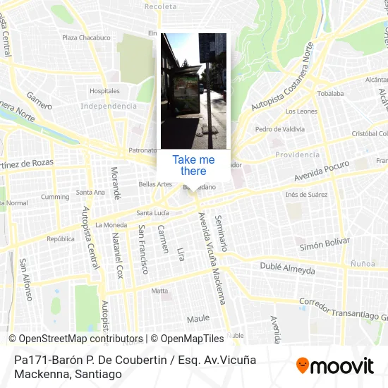 Pa171-Barón P. De Coubertin / Esq. Av.Vicuña Mackenna map