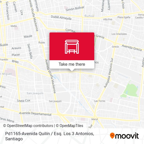 Pd1165-Avenida Quilín / Esq. Los 3 Antonios map