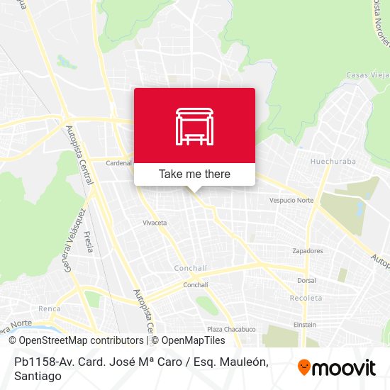 Mapa de Pb1158-Av. Card. José Mª Caro / Esq. Mauleón