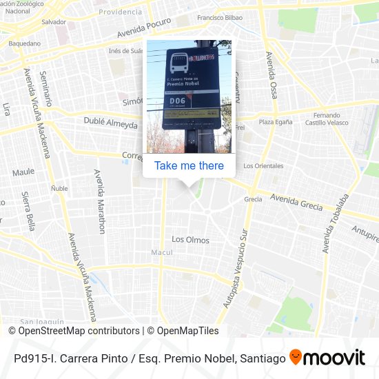 Mapa de Pd915-I. Carrera Pinto / Esq. Premio Nobel