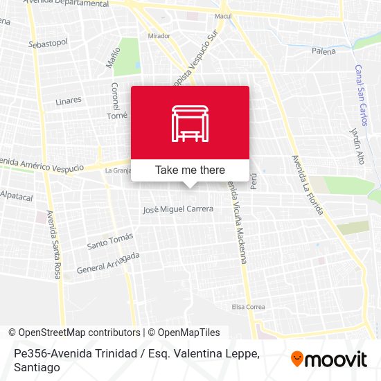 Pe356-Avenida Trinidad / Esq. Valentina Leppe map