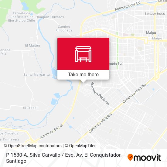 Pi1530-A. Silva Carvallo / Esq. Av. El Conquistador map