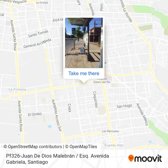 Pf326-Juan De Dios Malebrán / Esq. Avenida Gabriela map