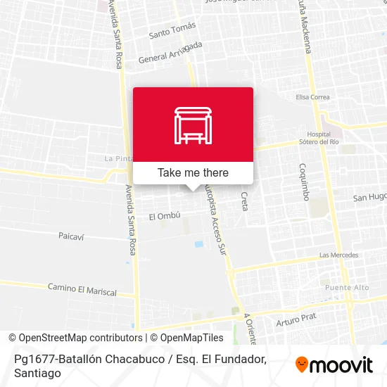 Pg1677-Batallón Chacabuco / Esq. El Fundador map