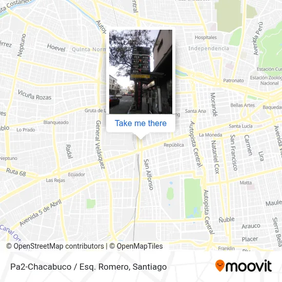 Pa2-Chacabuco / Esq. Romero map
