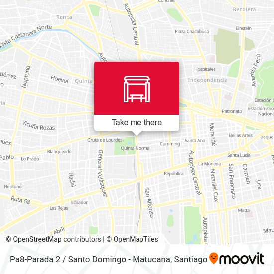 Pa8-Parada 2 / Santo Domingo - Matucana map