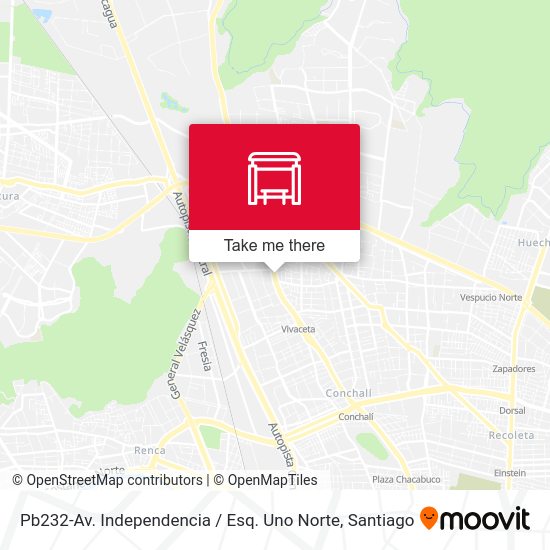 Pb232-Av. Independencia / Esq. Uno Norte map