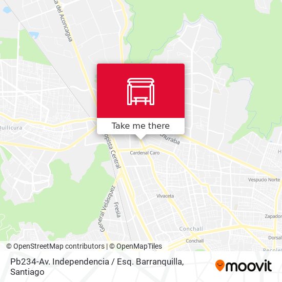 Pb234-Av. Independencia / Esq. Barranquilla map