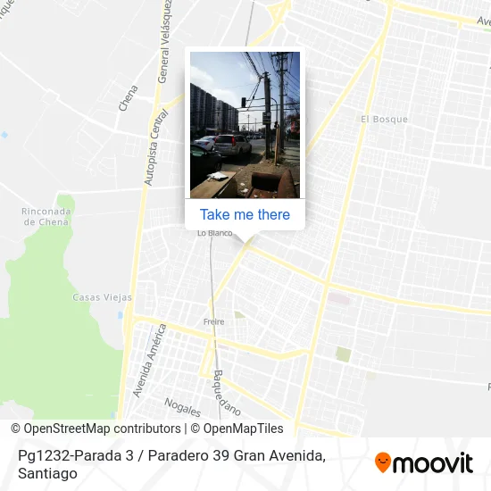 Pg1232-Parada 3 / Paradero 39 Gran Avenida map
