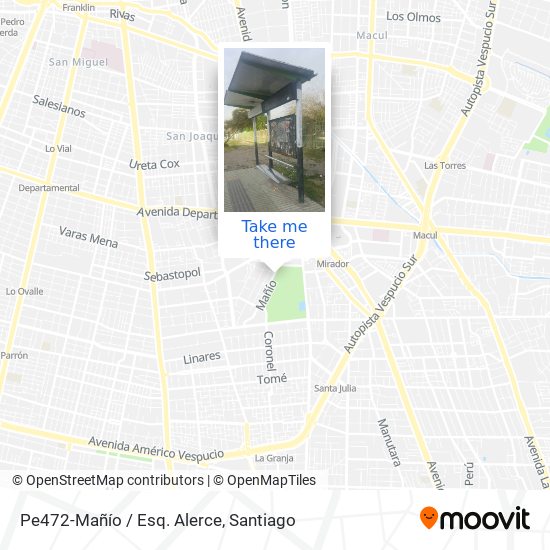 Pe472-Mañío / Esq. Alerce map
