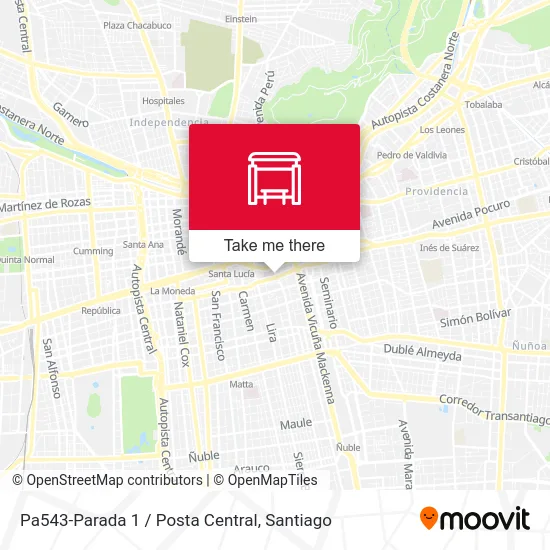 Pa543-Parada 1 / Posta Central map