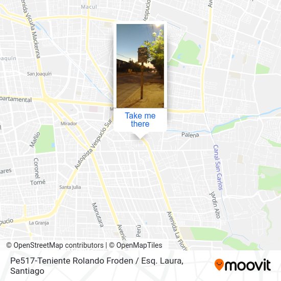 Mapa de Pe517-Teniente Rolando Froden / Esq. Laura