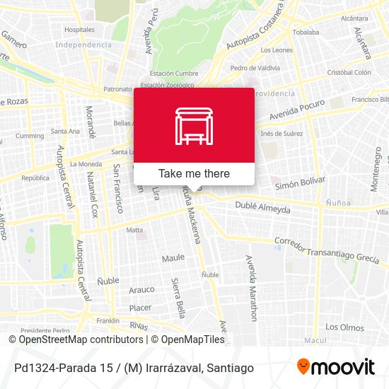 Pd1324-Parada 15 / (M) Irarrázaval map