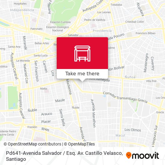 Pd641-Avenida Salvador / Esq. Av. Castillo Velasco map