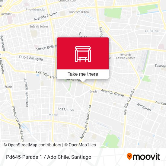 Pd645-Parada 1 / Ado Chile map