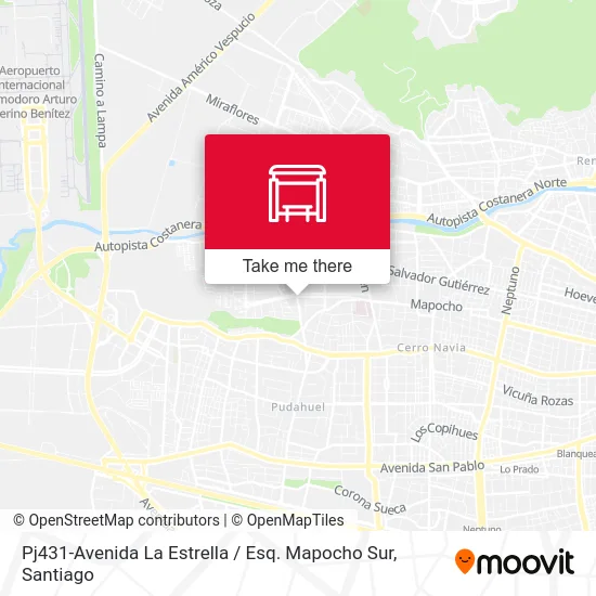 Mapa de Pj431-Avenida La Estrella / Esq. Mapocho Sur