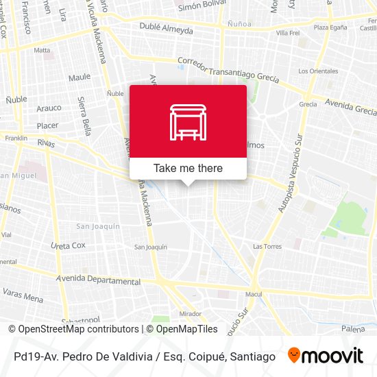 Mapa de Pd19-Av. Pedro De Valdivia / Esq. Coipué