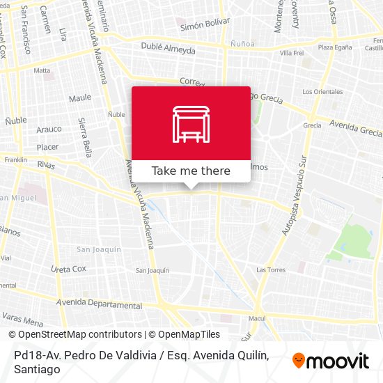 Pd18-Av. Pedro De Valdivia / Esq. Avenida Quilín map