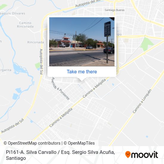 Pi161-A. Silva Carvallo / Esq. Sergio Silva Acuña map