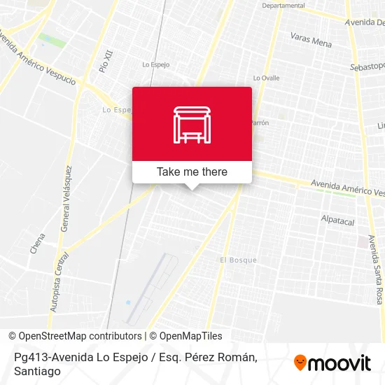 Pg413-Avenida Lo Espejo / Esq. Pérez Román map