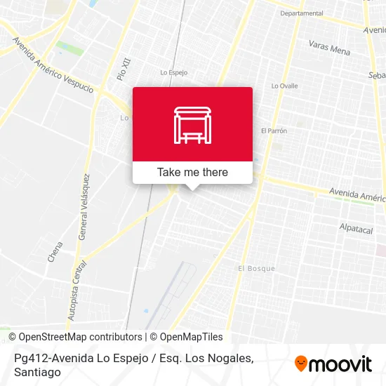 Pg412-Avenida Lo Espejo / Esq. Los Nogales map