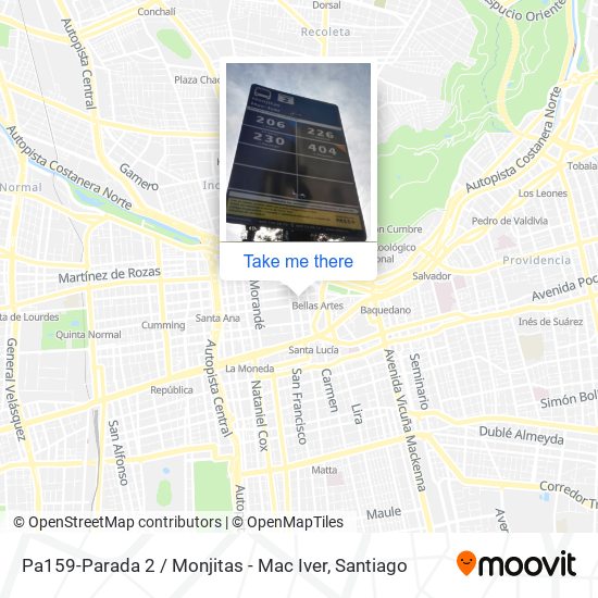 Pa159-Parada 2 / Monjitas - Mac Iver map