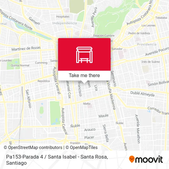 Pa153-Parada 4 / Santa Isabel - Santa Rosa map