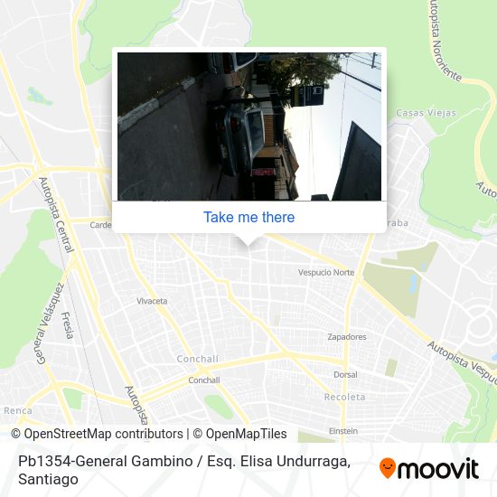 Pb1354-General Gambino / Esq. Elisa Undurraga map