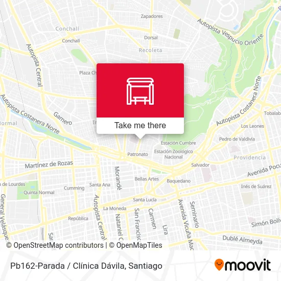 Mapa de Pb162-Parada / Clínica Dávila