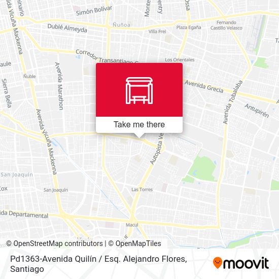 Pd1363-Avenida Quilín / Esq. Alejandro Flores map