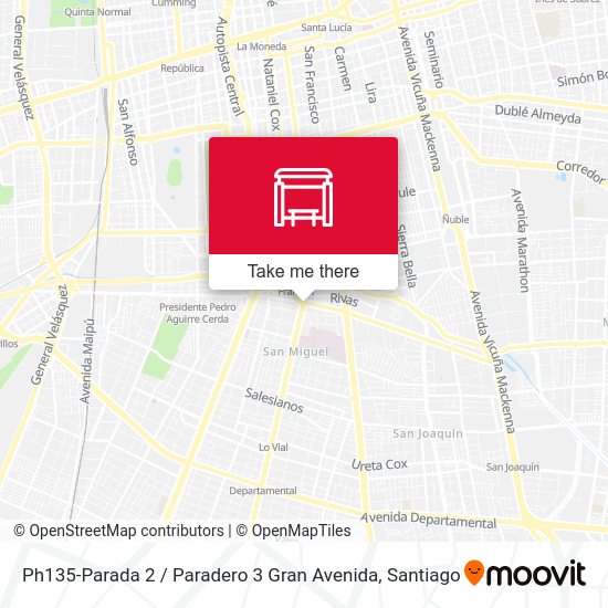 Mapa de Ph135-Parada 2 / Paradero 3 Gran Avenida