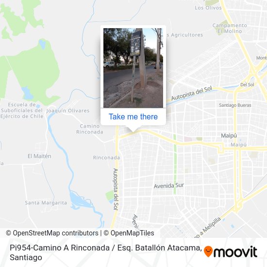 Mapa de Pi954-Camino A Rinconada / Esq. Batallón Atacama