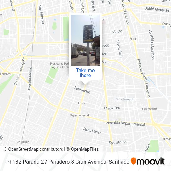 Ph132-Parada 2 / Paradero 8 Gran Avenida map