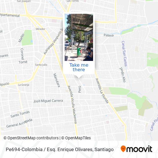 Pe694-Colombia / Esq. Enrique Olivares map